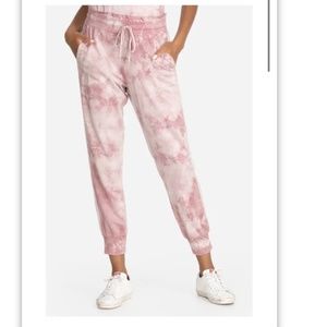 Johnny Was Calme Raw Edge Waist Tie Dye Joggers Pants Sz M